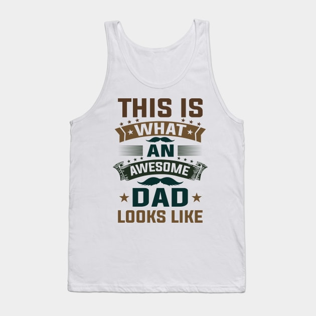 Fantastic Dad Fathers Day Beard Men Tank Top by Foxxy Merch